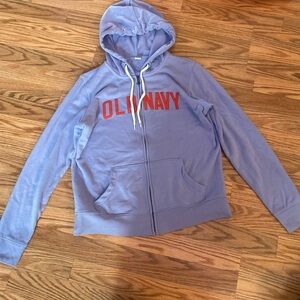 Old Navy Purple Hoodie with Red Logo